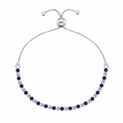 Elegantes Silberarmband mit klaren und blauen Zirkonias BRC169WB