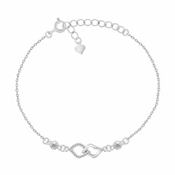 Bracciale elegante in argento con zirconi BRC157W