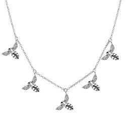 Hravý náhrdelník ze stříbra s přívěsky NCL17W