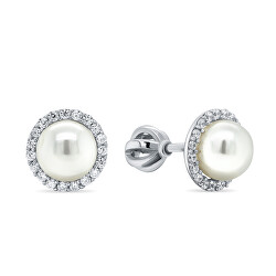 Cercei eleganți din argint cu perle EA228W