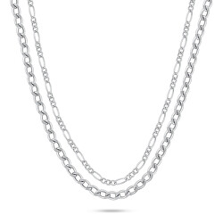 Jemný dvojitý stříbrný náhrdelník NCL142W