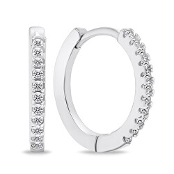 Klassische silberne Ringe mit Zirkonen EA683W