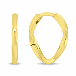 Minimalistické pozlacené náušnice s krouceným designem EA1215Y