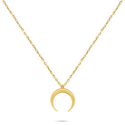 Minimalistický pozlacený náhrdelník Půlměsíc NCL49Y