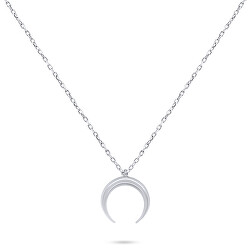 Minimalistický stříbrný náhrdelník Půlměsíc NCL49W