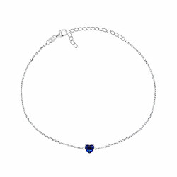 Minimalistisches Silberarmband Blaues Herz BRC30WB