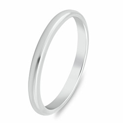 Minimalistický stříbrný snubní prsten RI149W