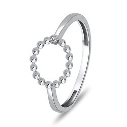 Modern női gyűrű átlátszó cirkónium kövekkel RI009W