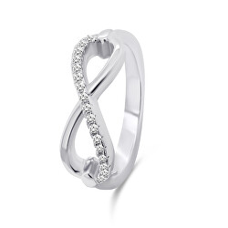 Moderní stříbrný prsten Nekonečno RI052W