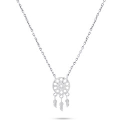 Módní stříbrný náhrdelník Lapač snů NCL90W