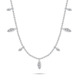 Módní stříbrný náhrdelník s přívěsky NCL116W