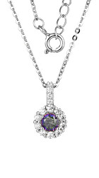Nádherný stříbrný náhrdelník s duhovým topazem Mystic Stone SP04664A (řetízek, přívěsek)