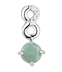Gyönyörű ezüst nyaklánc smaragddal SP08339D (lánc, medál)