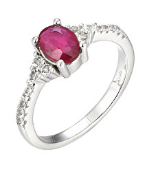 Nádherný strieborný prsteň s rubínom Precious Stone SRC0203T