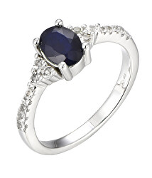 Nádherný stříbrný prsten se safírem Precious Stone SRC0203S