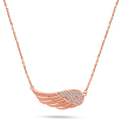 Nežný bronzový náhrdelník Anjelské krídlo NCL30R