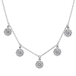 Něžný květinový náhrdelník ze stříbra NCL18W
