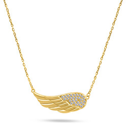 Nežný pozlátený náhrdelník Anjelské krídlo NCL30Y