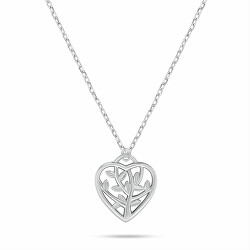 Collana raffinata in argento Cuore floreale NCL182W