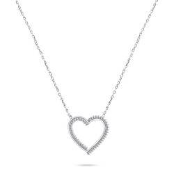 Affascinante collana in argento con cuore NCL33W