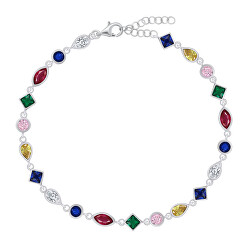 Bracciale in argento con zirconi colorati BRC92W