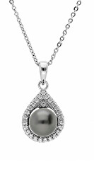 Překrásný stříbrný náhrdelník s pravou tahitskou perlou TA/MP05320A (řetízek, přívěsek)