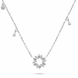 Překrásný stříbrný náhrdelník se zirkony NCL92W