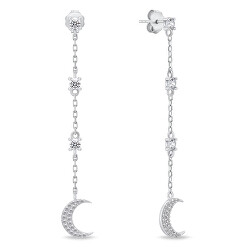 Splendidi orecchini in argento Luna con zirconi EA838W