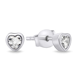 Gyengéd ezüst szív fülbevaló cirkónium kővel EA599W