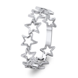 Půvabný hvězdičkový prsten ze stříbra RI001W