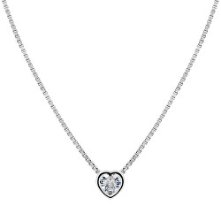 Pôvabný strieborný náhrdelník Srdce NCL26W (retiazka, prívesok)