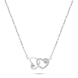 Půvabný stříbrný náhrdelník Srdíčka NCL51W