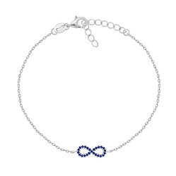 Braccialetto in argento con zirconi blu Infinito BR42WB