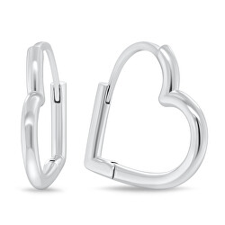 Romantické stříbrné náušnice ve tvaru srdcí EA1040W