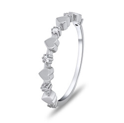 Romantický dámský prsten se zirkony RI005W
