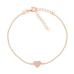 Bracciale romantico placcato in oro Cuore BR18R