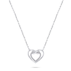 Romantický strieborný náhrdelník Nekonečná láska NCL31W