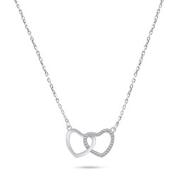 Romantický stříbrný náhrdelník se zirkony NCL91W