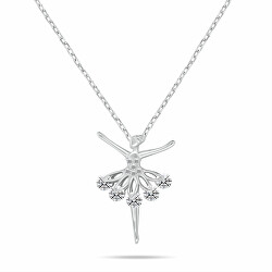 Collana elegante in argento Ballerina con zirconi NCL181W