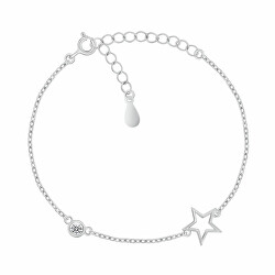 Bracciale in argento con stella e zircone BRC146W