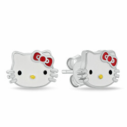 Stříbrné náušnice pecky Hello Kitty EA1210W