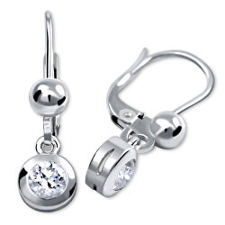 Silberne Ohrringe mit Kristallen 436 001 00328 04
