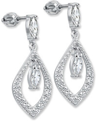 Silberne Ohrringe mit Kristallen 436 001 00412 04