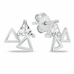 Orecchini in argento Triangoli con zircone EA1068W