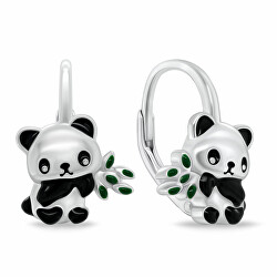 Orecchini pendenti in argento Panda EA1111W