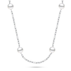 Stříbrný náhrdelník s Majorica perlami NCL140W