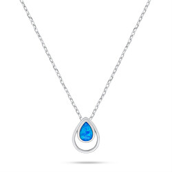 Collana in argento con opale sintetico blu NCL190WB