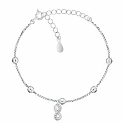 Bracciale in argento Infinito con zirconi BRC145W