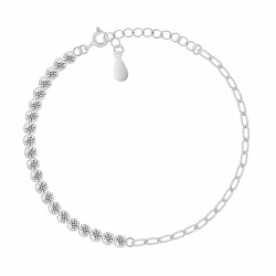 Bracciale di design in argento con zirconi cubici BRC158W