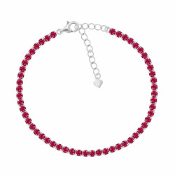 Bracciale tennis con zirconi cubici fucsia BRC171WBO